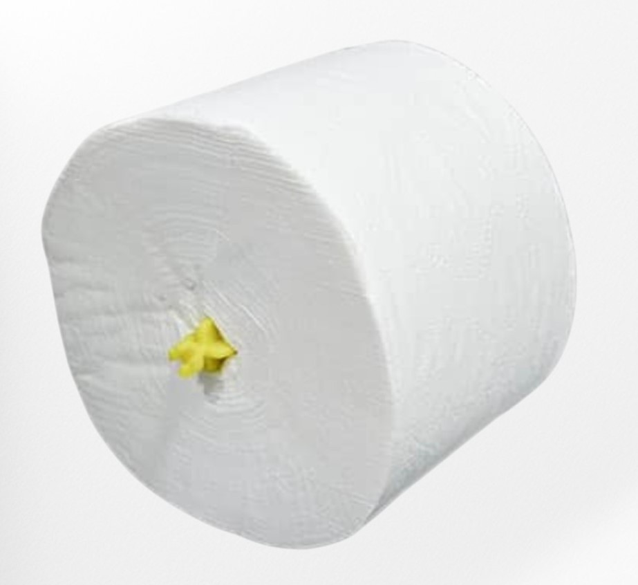 Тоалетна хартия с пластмасова шпула 100% целулоза, перфорирана, трипластова - 260 гр., произведено в България