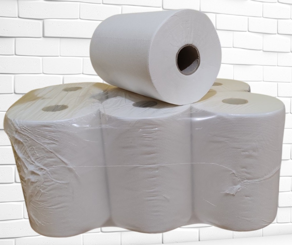 Хартиени кърпи за ръце за автоматичен диспенсер тип Autocut 100% целулоза, двупластова, 135 м., 6 бр. в опаковка