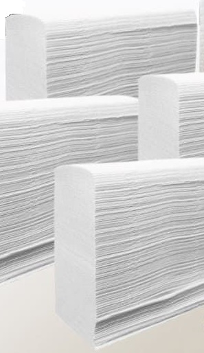Хартиени кърпи за ръце - Z сгъвка , двупластови, 100% целулоза - 20 х 200 бр. р-р 21 х 21 , произведено в България