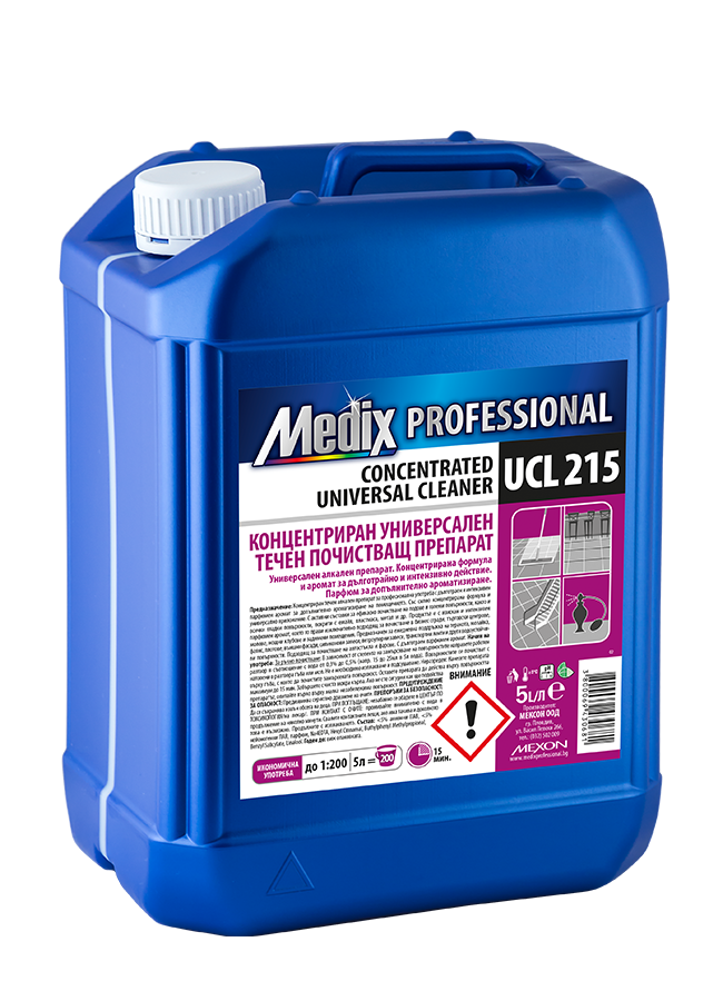 Концентриран универсален течен почистващ препарат UCL 215 - 5л. 