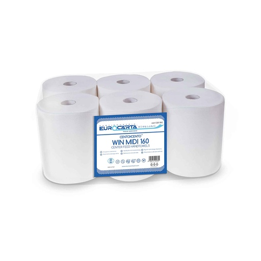 [C227.115G] Кухненска ролка 100% целулоза, двупластова, 160 м., 454 къса, 6 бр. в опаковка