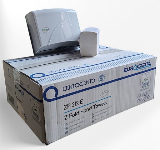 [0000079] БЮДЖЕТЕН комплект от диспенсър + кашон кърпи за ръце