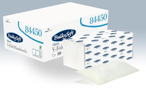[S8445000] Хартиени кърпи за ръце BulkySoft #84450 - V сгъвка, 20 x 200 къса, двупластови 20,5 х 21,5 - 100% целулоза
